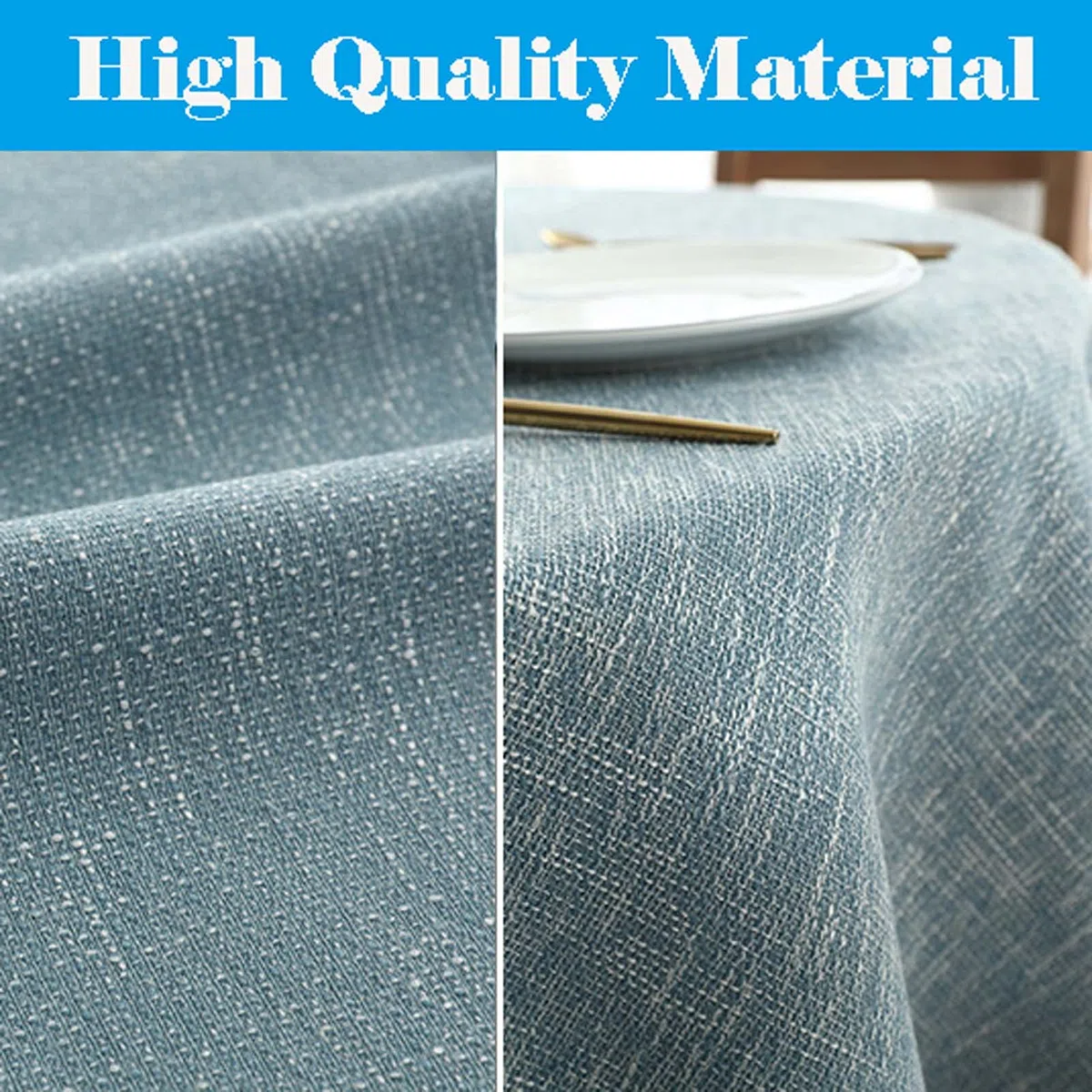 Manteles para mesas redondas de 170 cm, mantel de tela de lino resistente, mantel lavable, manteles redondos para decoración de mesa de cocina y comedor