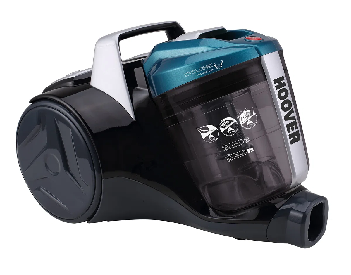 Hoover BR31PET - Aspirador de Trineo sin Bolsa, Potente 700 W, tecnología ciclónica, 2L, Vaciado fácil y rápido, Cepillo Combinado para Suelos Duros y moquetas, turbocepillo Especial para Animales,