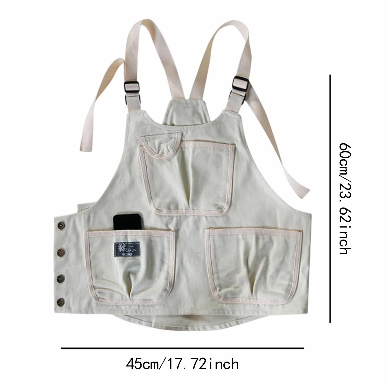 Delantal de la parrilla Ropa de trabajo Ligero impermeable de la herramienta del chaleco de campamento del delantero para la carpintería jardín de