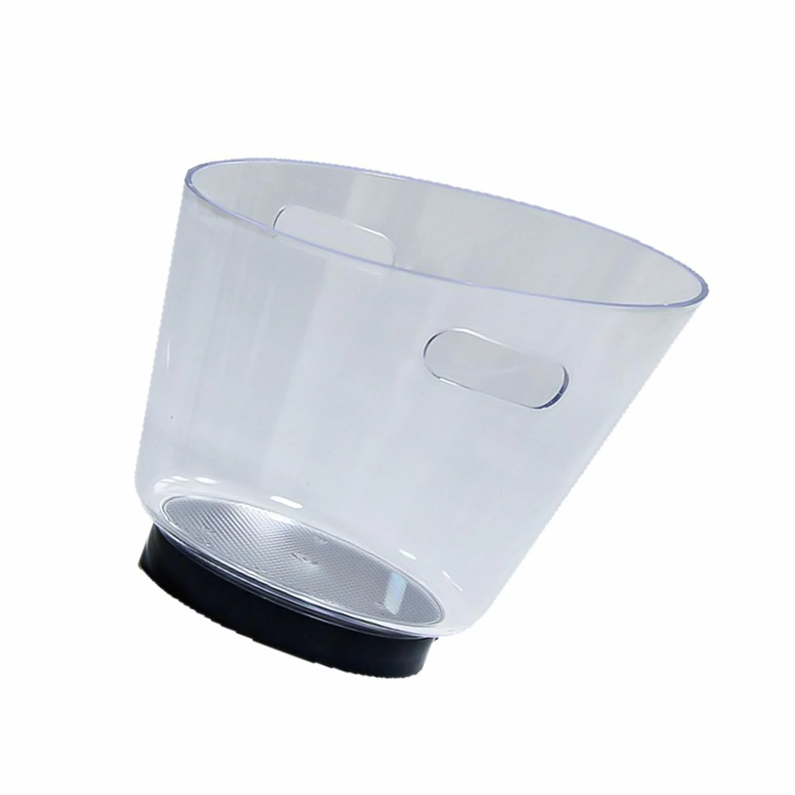 Cubos enfriadores de champán de 6 litros con dos asas, diseño transparente brillante, enfriador de bebidas para fiestas y uso al aire libre, accesorios para el hogar y el club