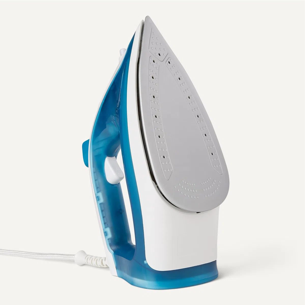 Amazon Basics Plancha de Vapor con Suela Antiadherente, 1800W, Vapor Continuo de 20g, Depósito de 200ml, Azul