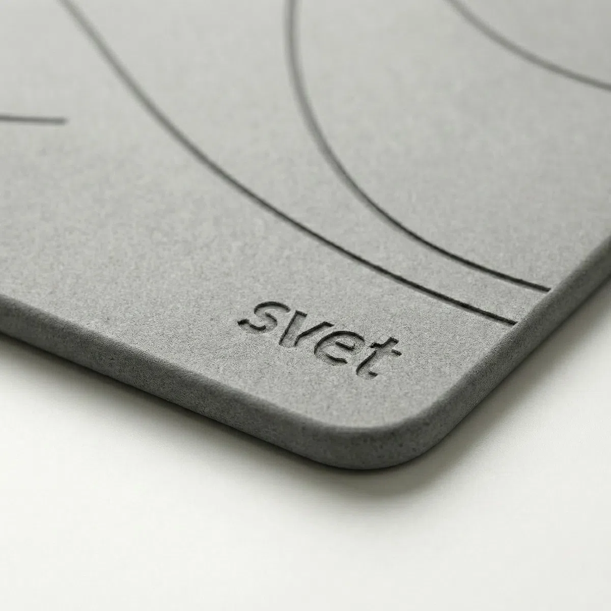Svet - Alfombra Diatomita Baño - Secado Rápido y Ultra Absorbente, Antideslizante, Antibacteriana y Antihongos, Alfombrilla Baño Diatomita de Piedra. (Brisa Gris Oscuro)