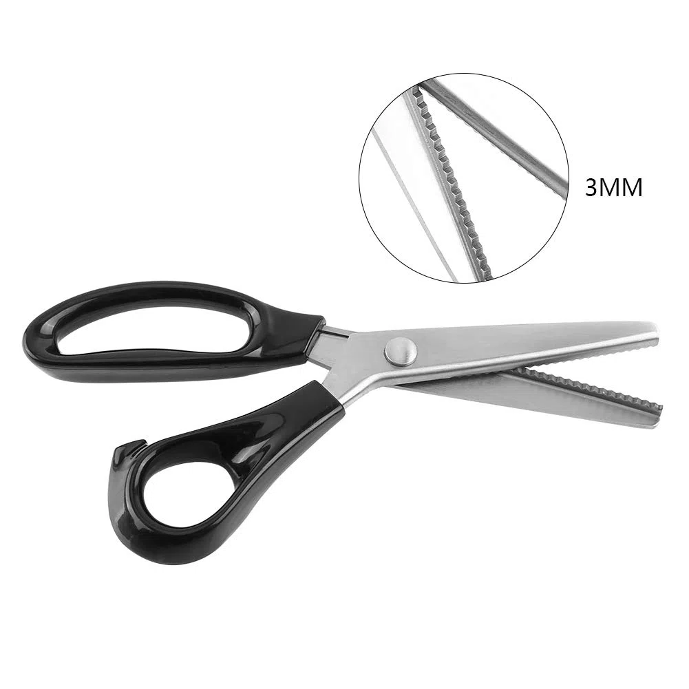 Tijera de Pellizco, Tijeras de Dentado Tijeras para Tela, Tijeras de Dentado para Papel, Tijeras de Dentado Pequeñas para Tela Tela Triángulo Decorativo Borde Tijeras de Dentado (3 mm)