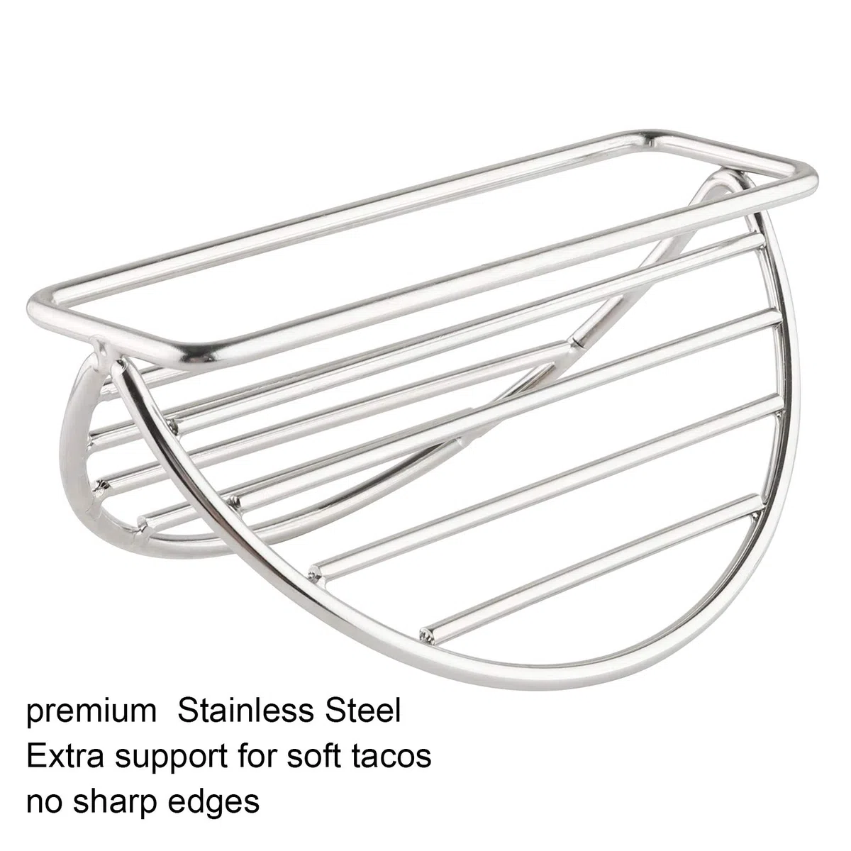 Soporte para tacos de acero inoxidable, bandeja para tacos, juego de cocina para tortillas, burritos, fiestas y restaurantes (soportes para tacos)