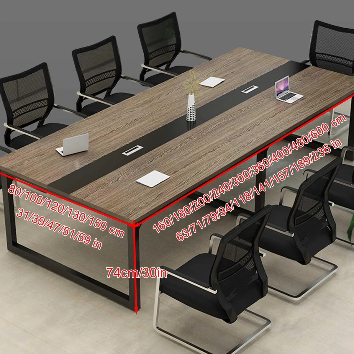 Mesa de conferencias de oficina para reuniones y seminarios. Materiales de diseño moderno, ideal para espacios de trabajo colaborativos, entornos empresariales y reuniones profesionales