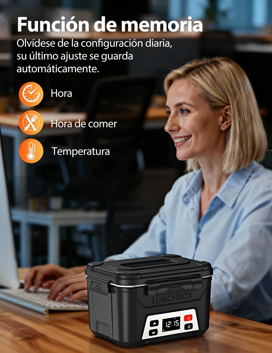 Docusvect Fiambrera Electrica con Bateria, Fiambreras Comida Trabajo con Calentamiento Programado, 1,3 L Taper Electrico para Comida con Divisores Extraíbles y Bolsa Térmica | Fiambreras Comida Trabajo con Calentamiento Programado, 1,3 L Taper Eléctrico p