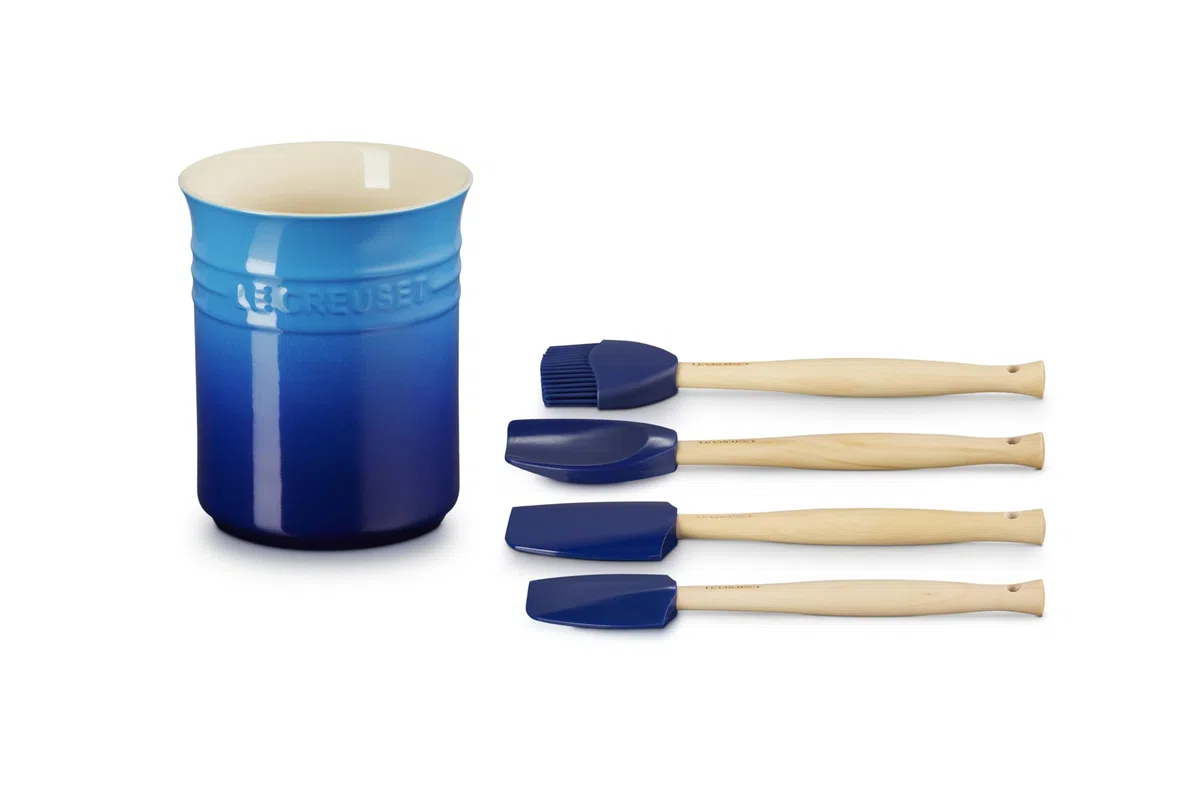 Le Creuset 790030022000000 - Tarro para utensilios de cocina, color azul