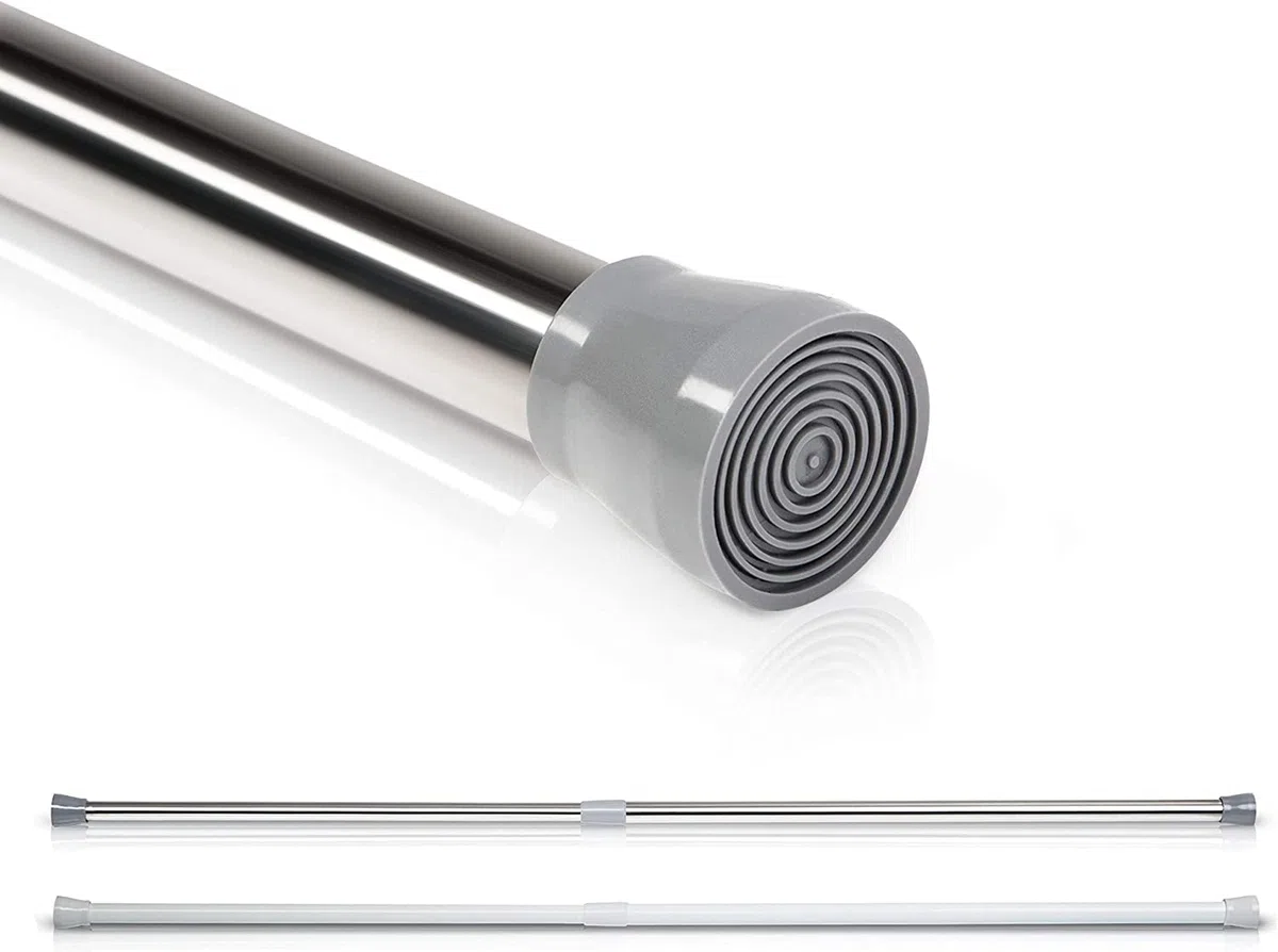 Barra Telescópica – Extensible Universal para Ducha y Cortina, Barra de Sujeción y Fijación Firme sin Taladrar - Ideal como Barra de Ducha y Cortina, Fijación Segura sin Perforaciones