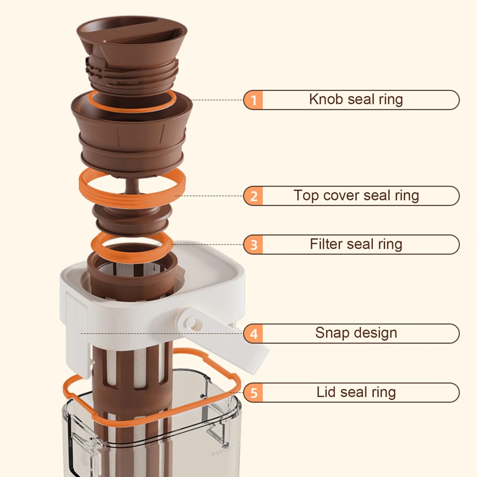 Cold Brew Coffee Maker, Iced Tea Pitcher Brewer, 9,06 x 4,96 x 3,5 pulgadas Tarro de resistente con asa Ideal para té helado, limonada, hogar, trabajo y bebidas de verano
