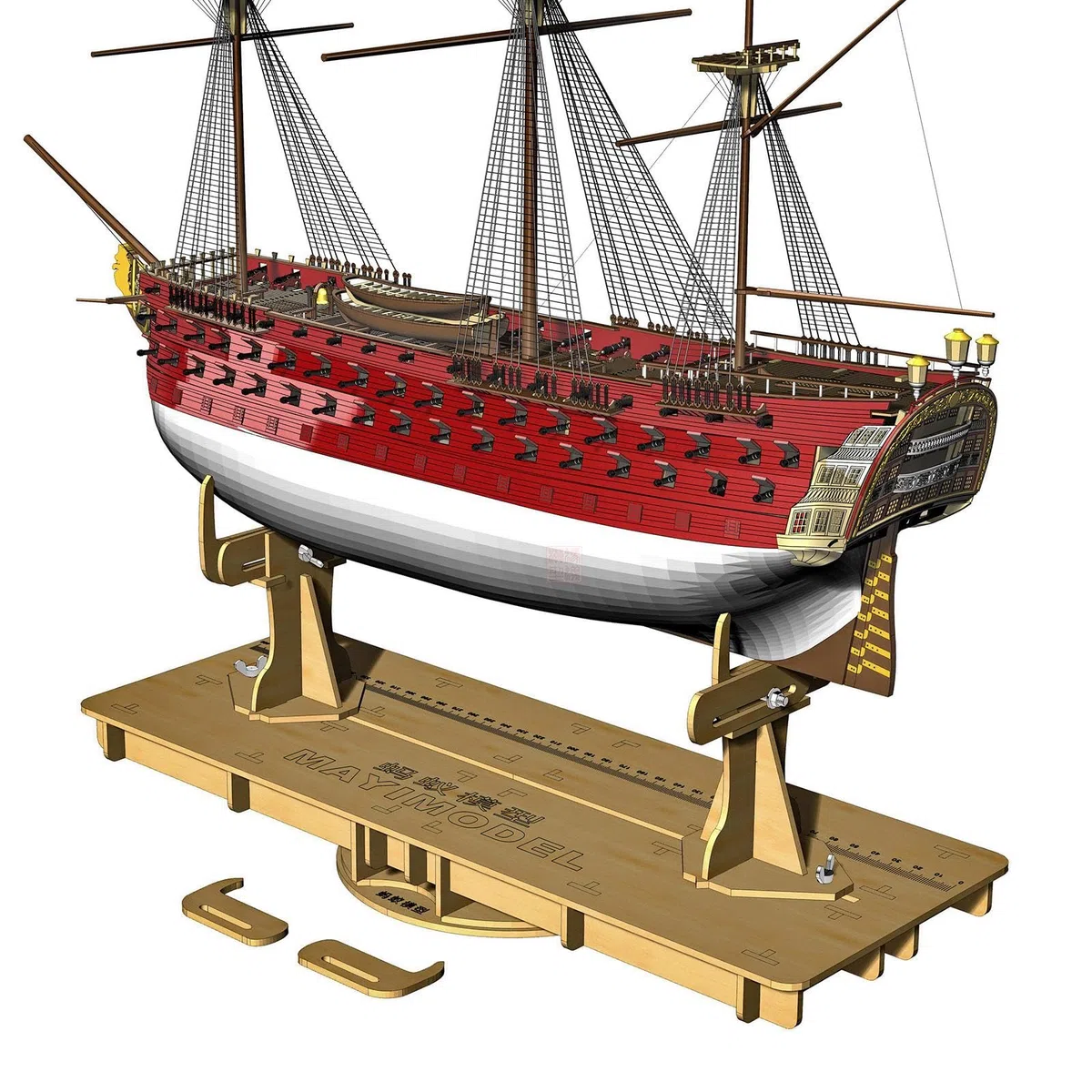Base para Maquetas de Barcos con Bordes Redondeados, Soporte de Fabricación Experta para Maquetas de Barcos de Madera.