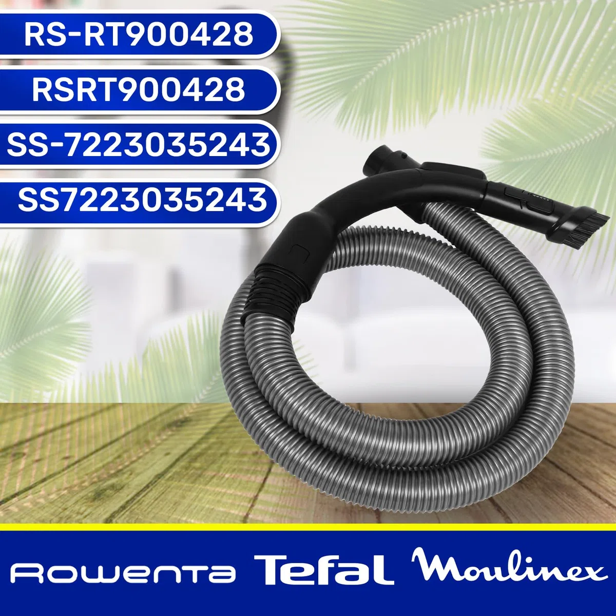 Tubo Flexible Aspiradora 1,5 m con Código Original RS-RT900428 SS-7223035243 para Rowenta - Garantía de 10 Años - MONTERAL